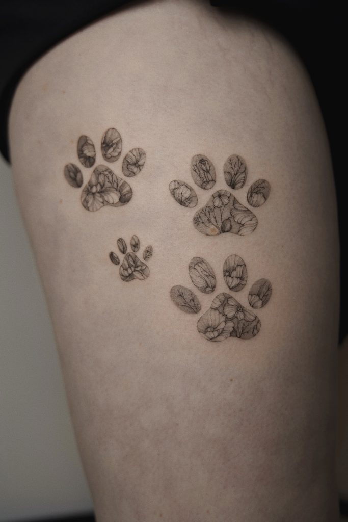 fineline pote tatovering blomst oslo