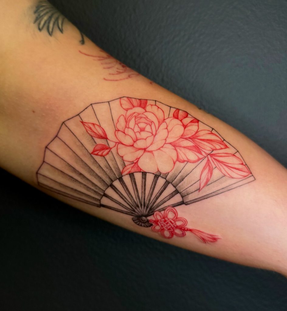 tatovering av en vifte