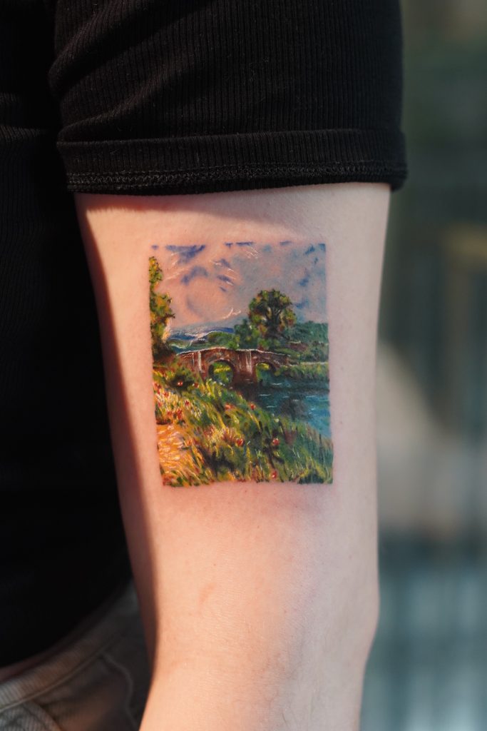 tatovering maleri bro elv
